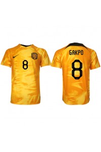 Nederland Cody Gakpo #8 Voetbaltruitje Thuis tenue WK 2022 Korte Mouw